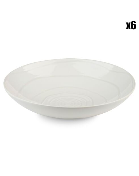 6 platos gourmet Vibe blancos - D.25 cm