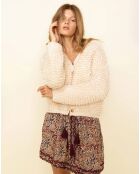Gilet en Laine mélangée Beebam crème