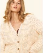 Gilet en Laine mélangée Beebam crème