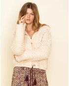 Gilet en Laine mélangée Beebam crème