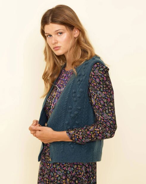 Gilet en Laine mélangée Irys céladon