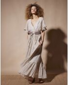 Robe en Lin & Coton Kat beige/doré
