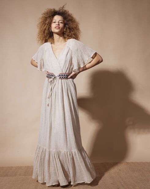 Robe en Lin & Coton Kat beige/doré
