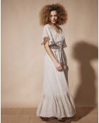 Robe en Lin & Coton Kat beige/doré