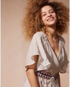 Robe en Lin & Coton Kat beige/doré
