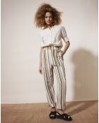 Pantalon Nomadic rayé écru/multicolore