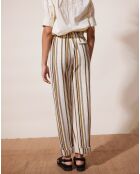 Pantalon Nomadic rayé écru/multicolore