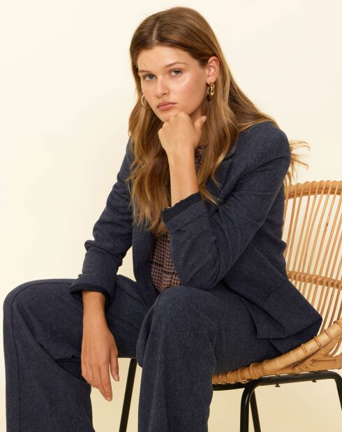Blazer en Laine mélangée Viboom bleu