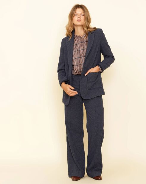 Blazer en Laine mélangée Viboom bleu