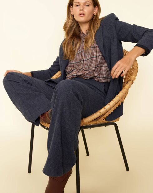 Pantalon en Laine mélangée Viksued bleu