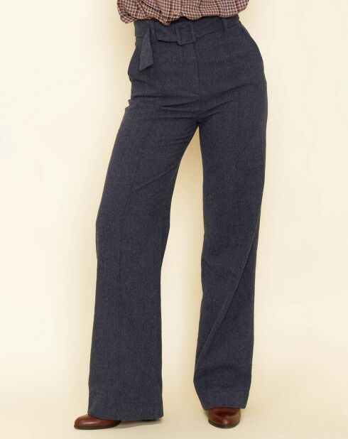 Pantalon en Laine mélangée Viksued bleu