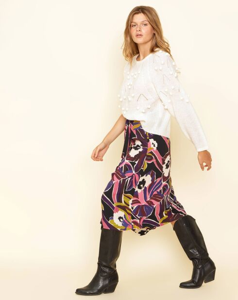 Jupe Yarila noir/multicolore