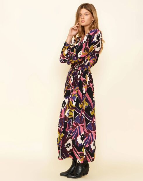 Robe Yassouketa noir/multicolore