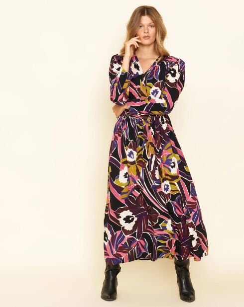 Robe Yassouketa noir/multicolore