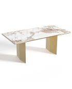 Table extensible Rose Pandora XL dorée - 76x200-250-300x90 cm