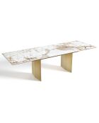 Table extensible Rose Pandora XL dorée - 76x200-250-300x90 cm