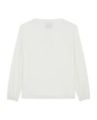 Blouse fluide à poches poitrine lait