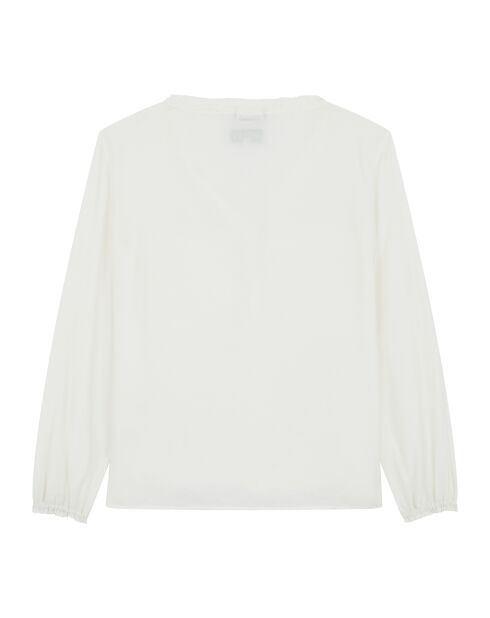 Blouse fluide à poches poitrine lait