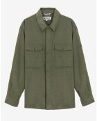 Surchemise en Laine mélangée olivine