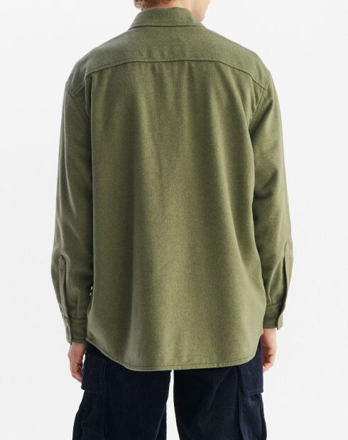 Surchemise en Laine mélangée olivine