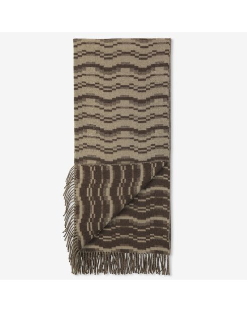 Echarpe 100% Laine cacao - 75x180 cm