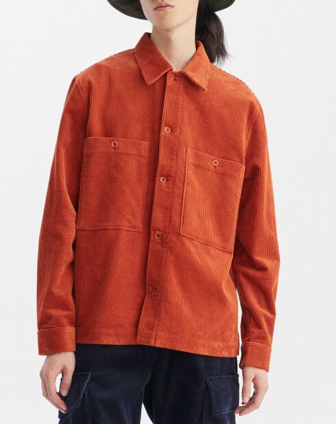 Surchemise en Velours côtelé 100% Coton clay