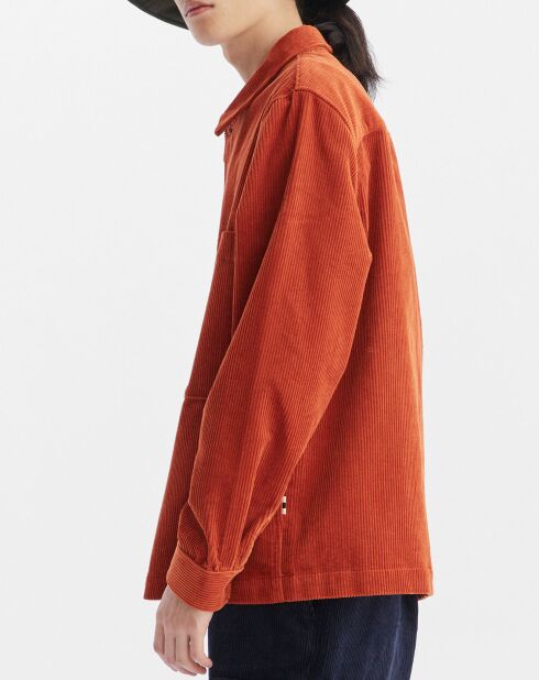 Surchemise en Velours côtelé 100% Coton clay