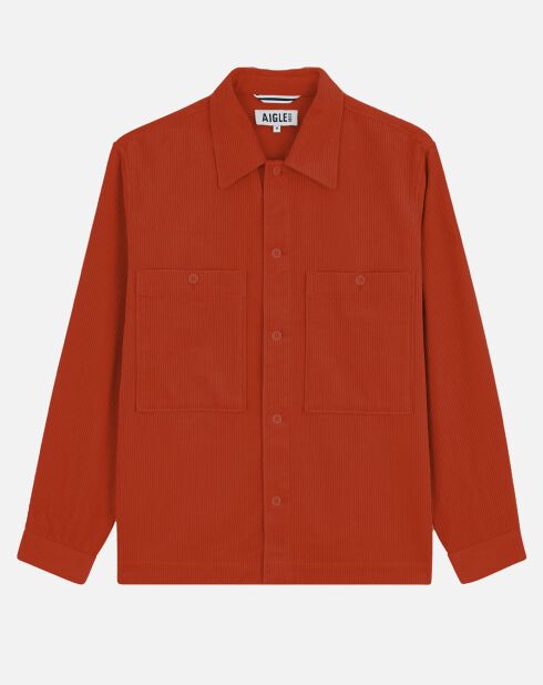 Surchemise en Velours côtelé 100% Coton clay