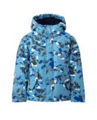 Doudoune à capuche imprimée camouflage empire blue