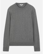 Pull 100% Coton heather grey
