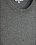 Pull 100% Coton heather grey