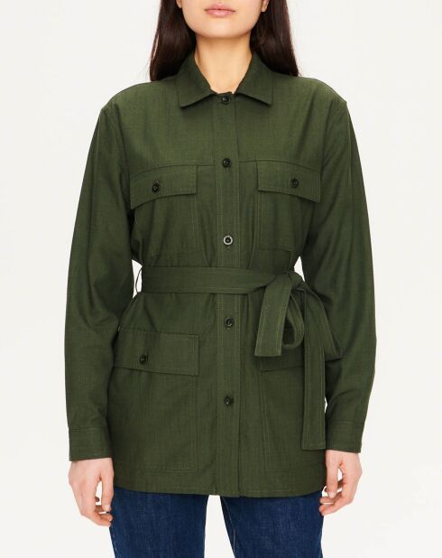 Surchemise en Tencel & Coton avocat