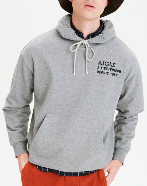 Sweat à capuche heather grey