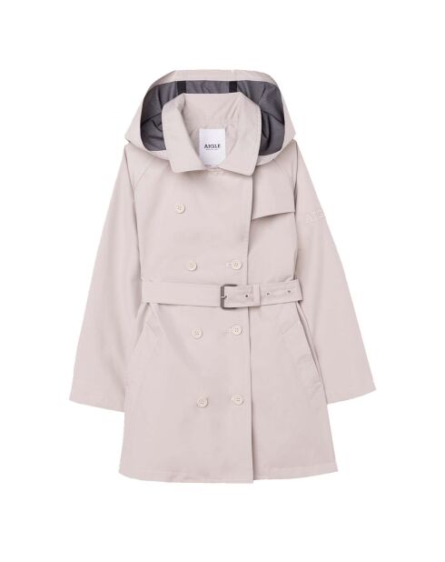 Trench à capuche beige