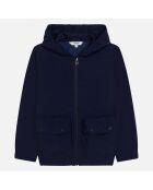 Blouson à capuche bleu foncé
