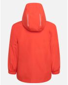 Veste coupe-vent à capuche poivron