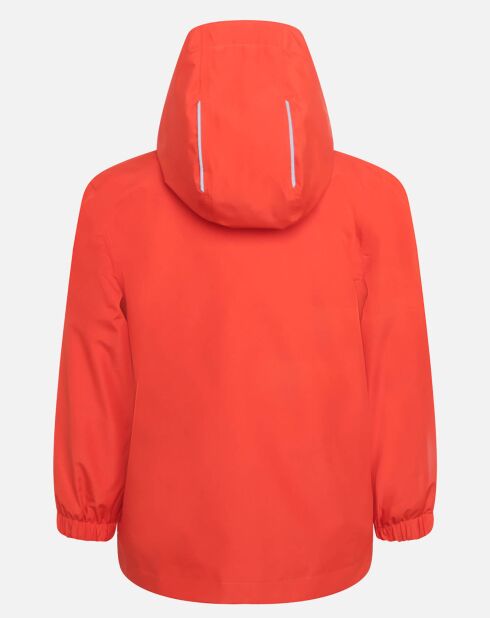 Veste coupe-vent à capuche poivron