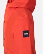 Veste coupe-vent à capuche poivron