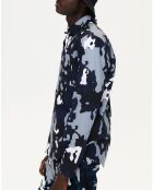 Chemise 100% Coton imprimée noire