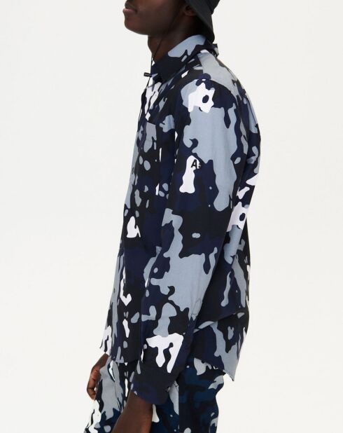 Chemise 100% Coton imprimée noire