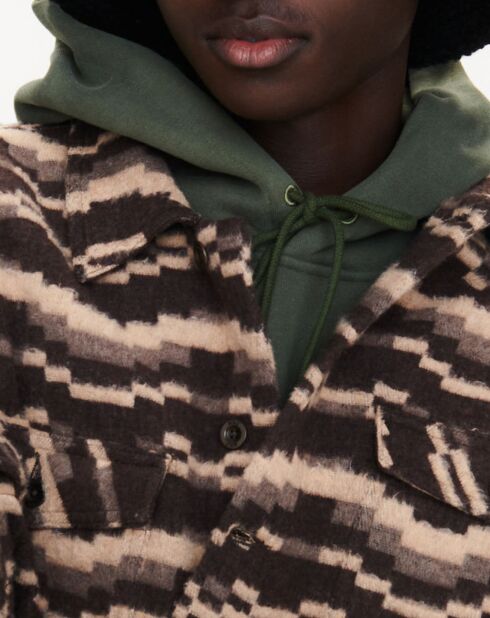 Surchemise en Coton mélangé cacao