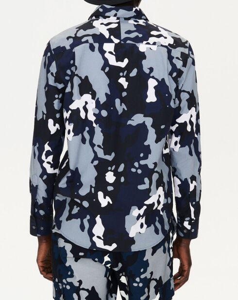 Chemise 100% Coton imprimée noire