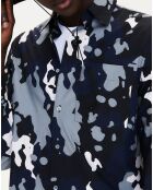 Chemise 100% Coton imprimée noire