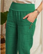 Gucci groene Maxine broek van 100% linnen