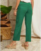 Gucci groene Maxine broek van 100% linnen