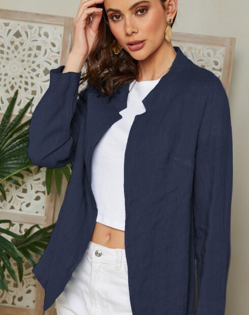 Chaqueta Madanie Marine 100% lino