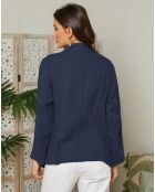 Veste 100% Lin Madanie marine
