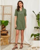 Robe 100% Lin Halia kaki