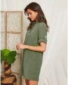 Robe 100% Lin Halia kaki