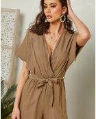 Combinaison 100% Lin Yaona camel